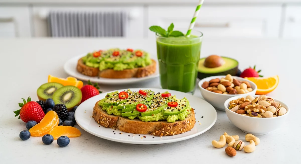 Bol de petit-déjeuner énergétique avec super-aliments