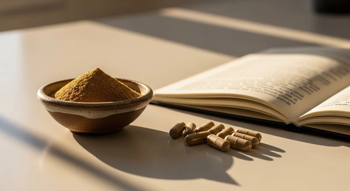 Comparaison visuelle entre ashwagandha et rhodiola avec leurs racines caractéristiques