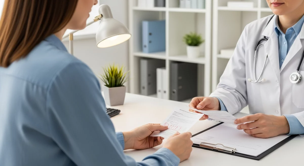 Assiette équilibrée avec viande rouge, légumes verts, légumineuses et agrumes, illustrant une alimentation riche en fer